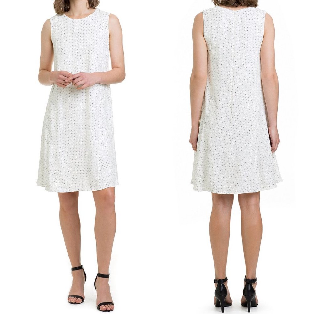 SOLD Country Road White Print Swing Dress 16 - Picture 1 of 14